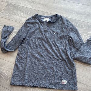 Henley Grey Long Sleeved Shirt